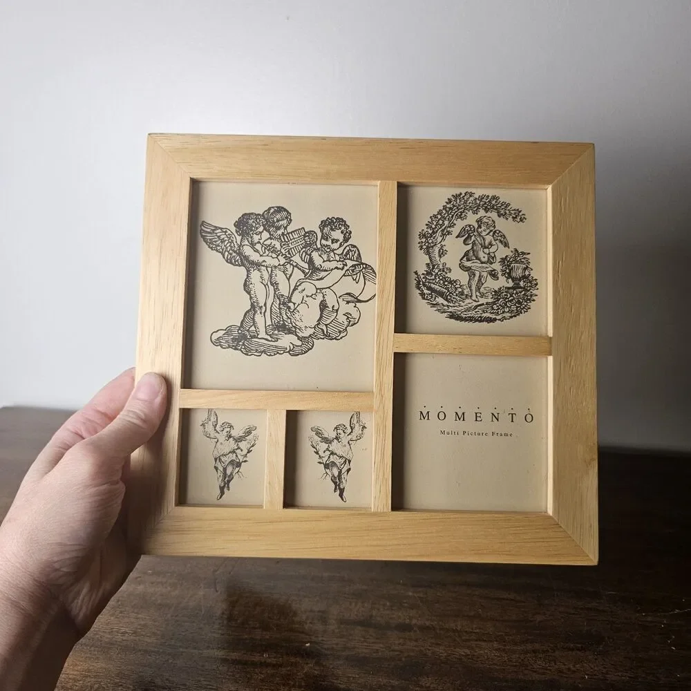 Momento Multi Wood Picture Frame 5 Photos Light Wood 9